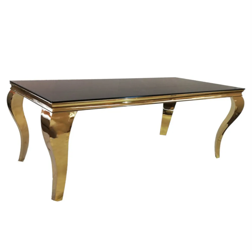 Carone - Gold Table Black Glass