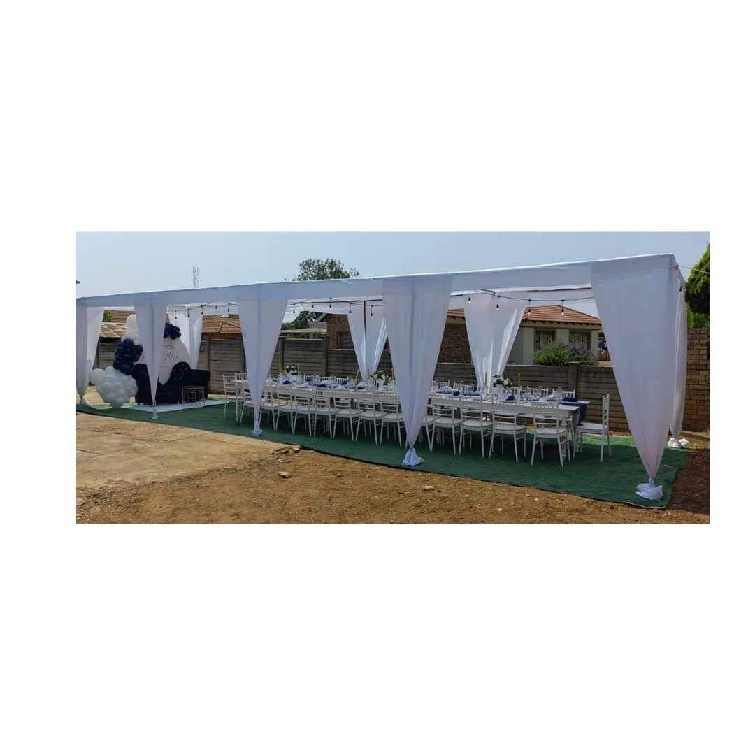 White Cabana 3m x 12m (40 People, Minimatt Material)