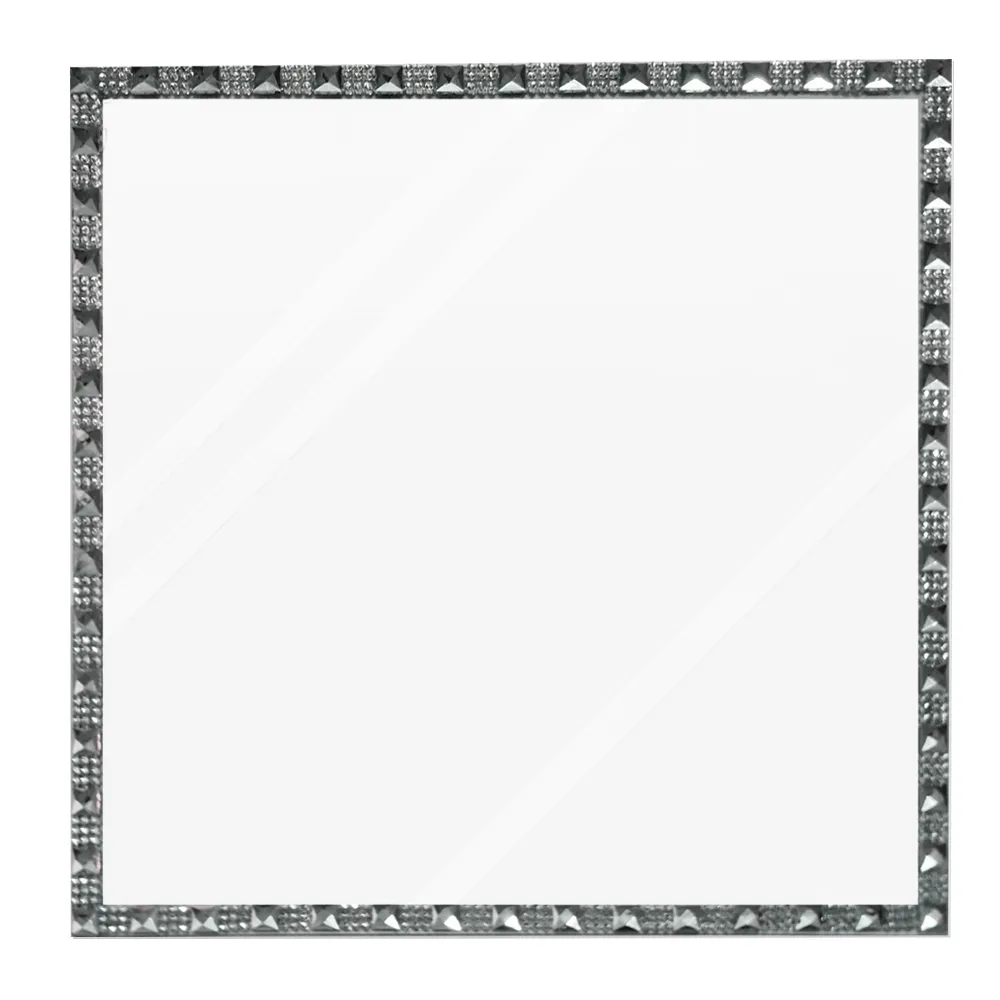 Glass with Silver Rim Underplate 