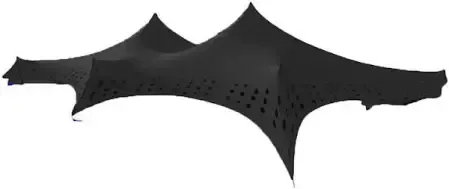 9X9 BLACK STRETCH TENT (NON WATERPROOF)SOLID