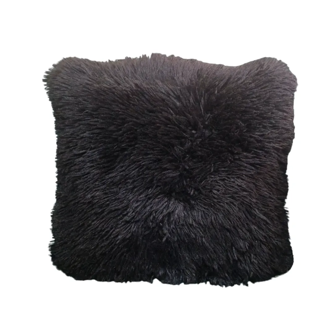 Black Fur Scatter Cushion