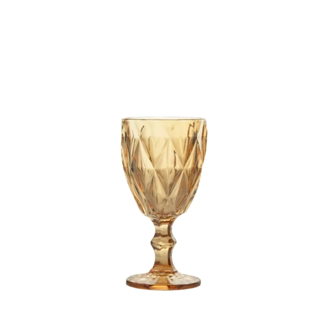 Gold goblet wine glass
