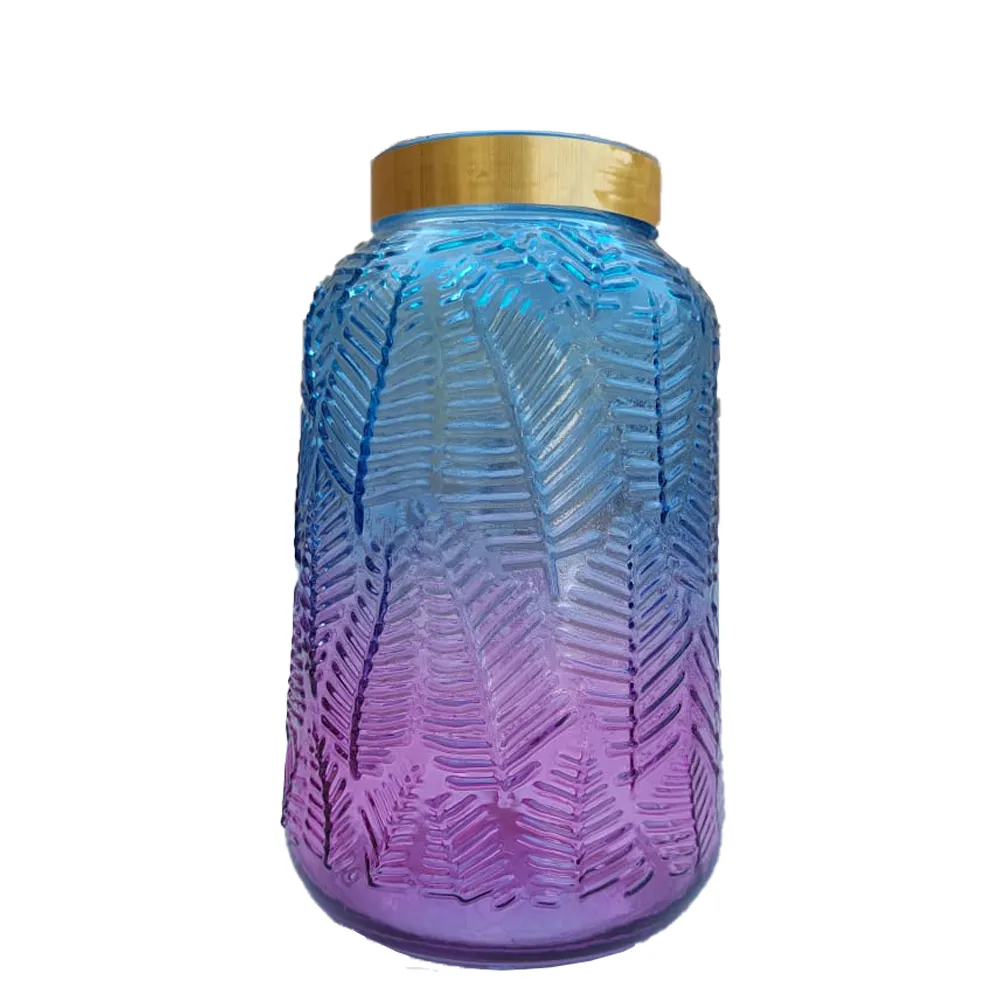 Blue and Pink Glass Vase