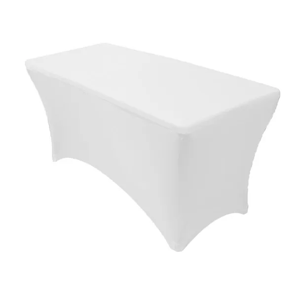 White Stretch Rectangular Table Cloth