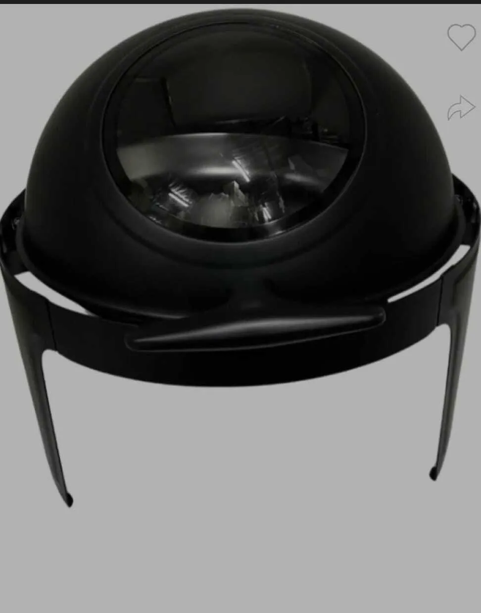 Round  roll top with window matt black