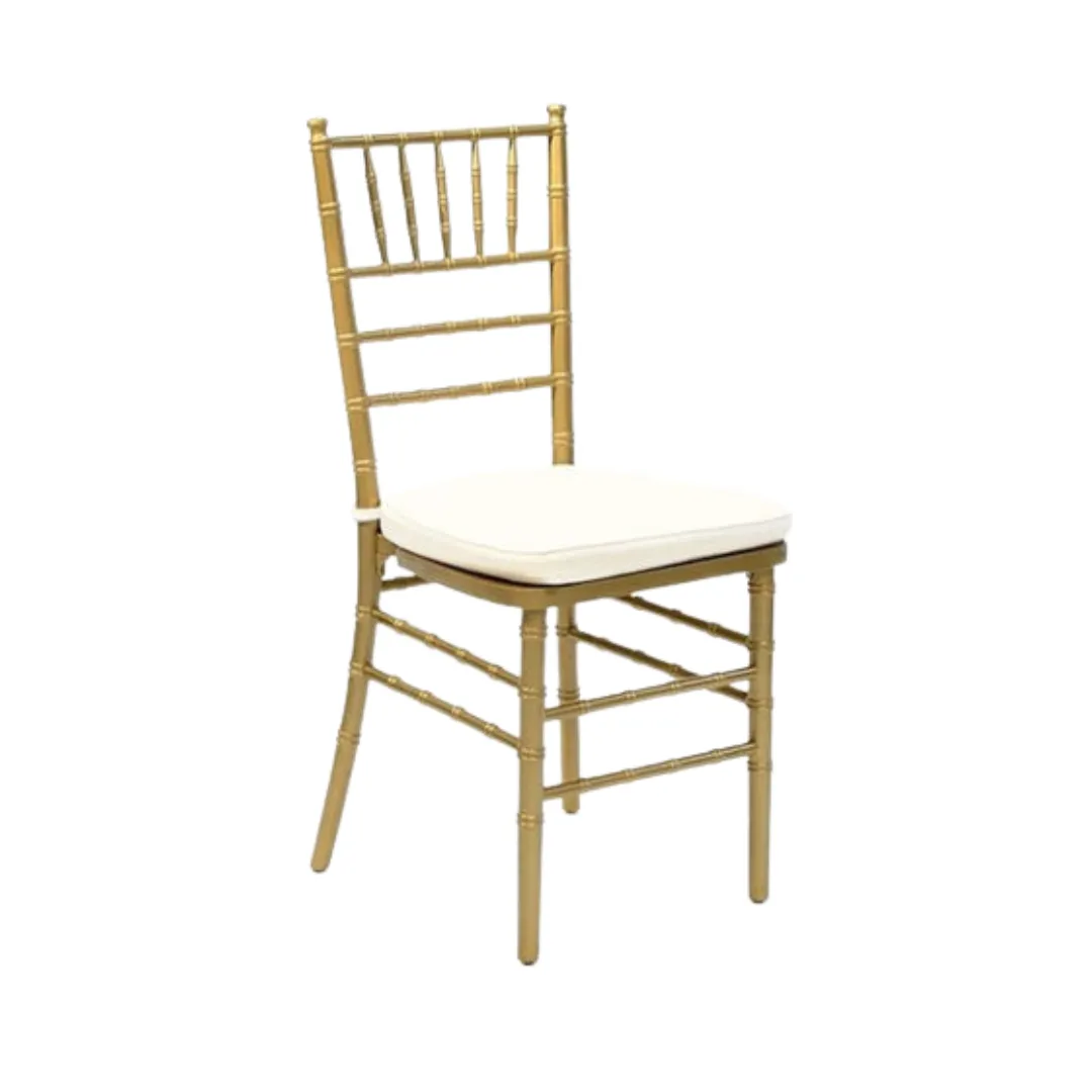 Gold Tiffany Chairs + Cushion (STEEL)