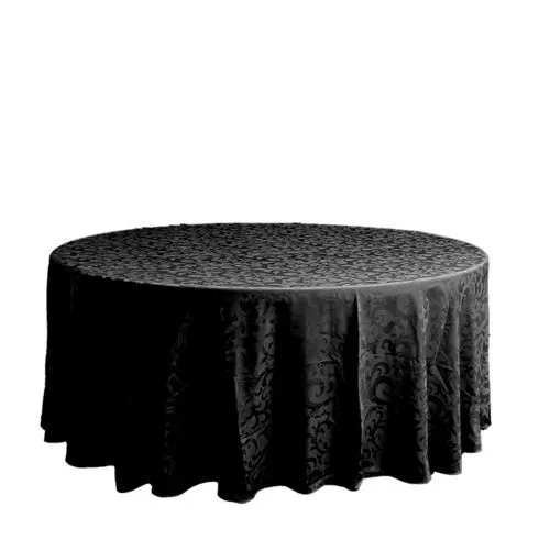 Black Round Table Cloth