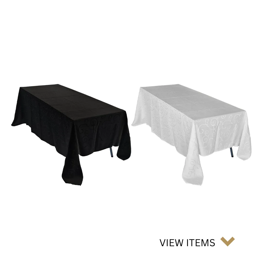 Rectangular Table Cloths Swirled Full Length