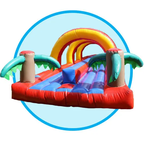 Double Surf and Slide · 4m x 10m · Slide with Pond