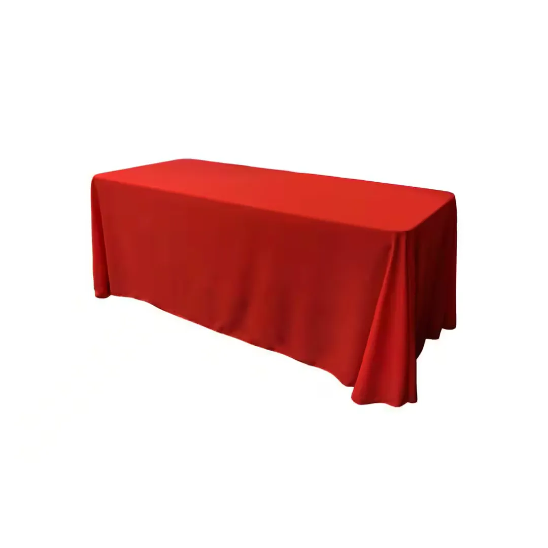 Red Rectangular Minimat table cloth Floor Length