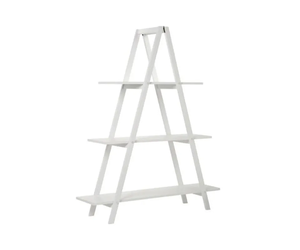 White A-Frame Stand 3-tier Shelving