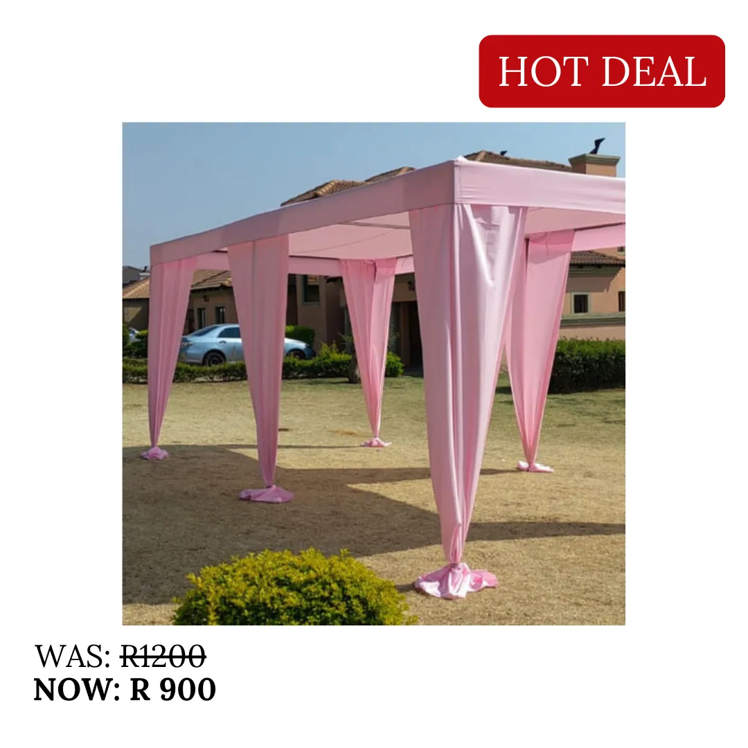 Pink Cabana 3m x 6m (20 people, Minimatt Material)