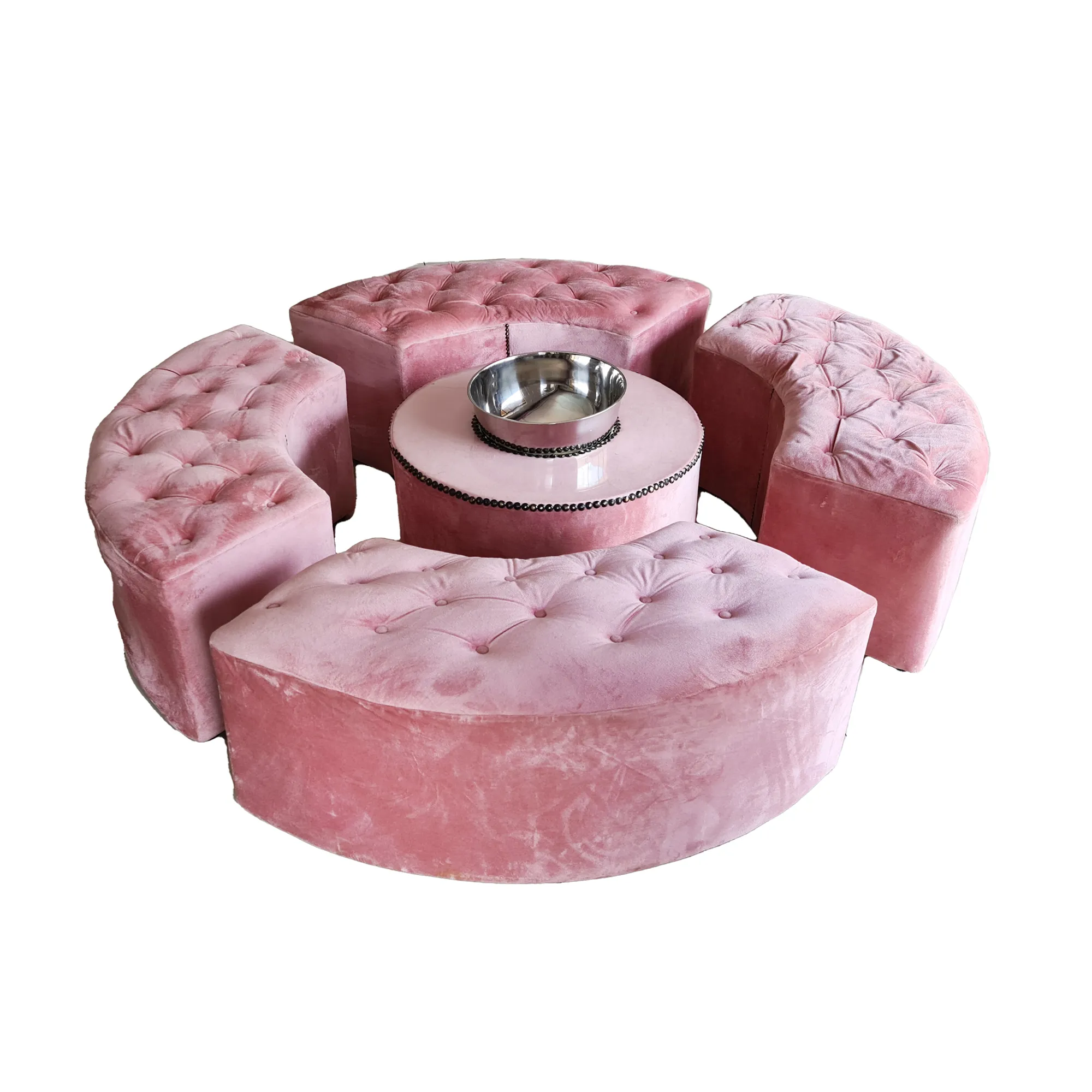 Pink C Shape Jessica Set (8 Seater)