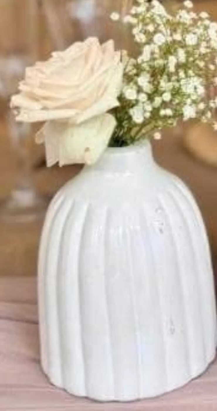 White Cino vase 150mm