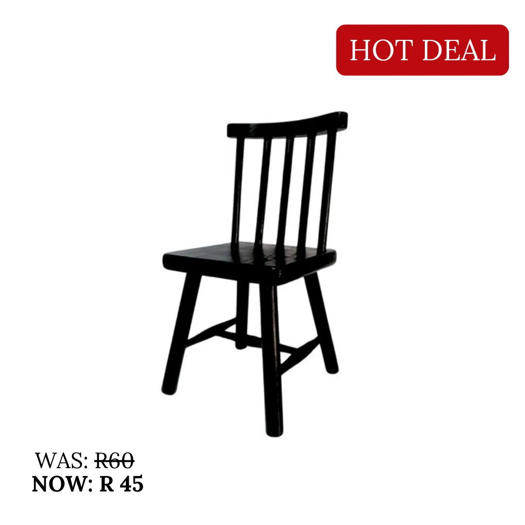 Black Wooden Kiddies Chairs