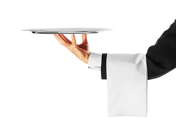 WAITER SERVING TRAYS