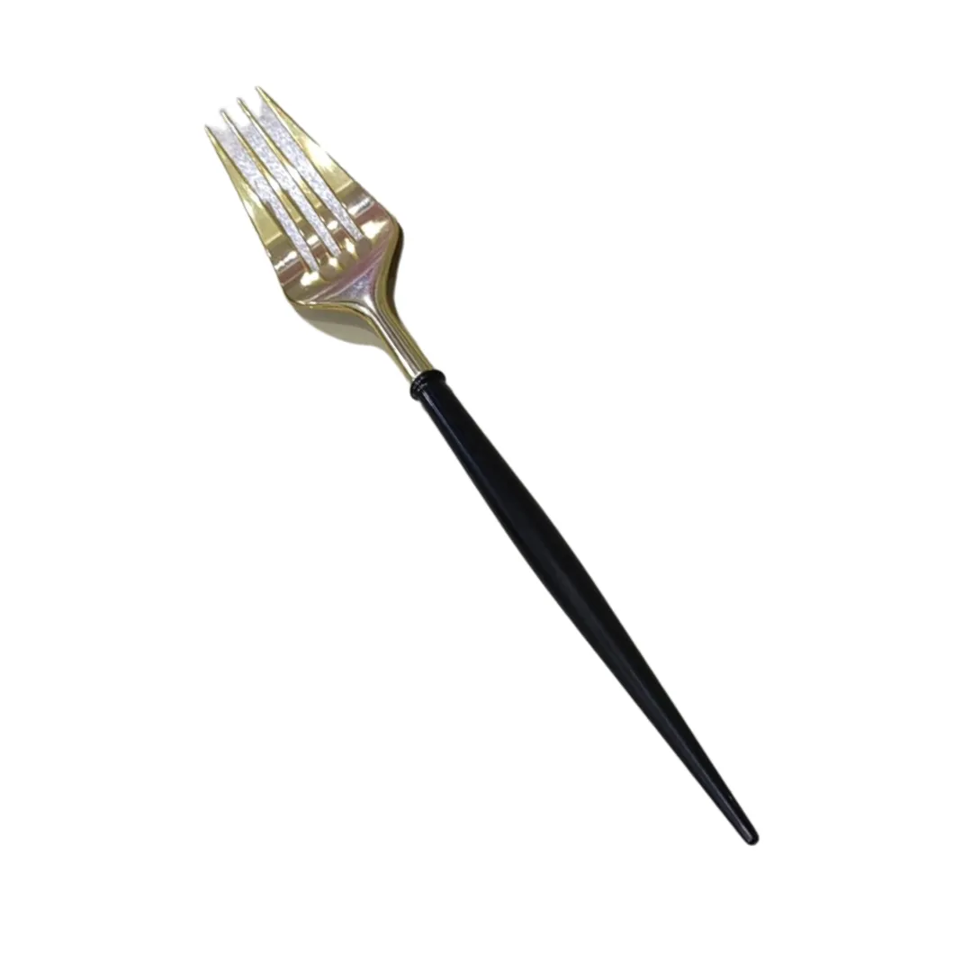 Black & Gold Portugal Plastic Fork