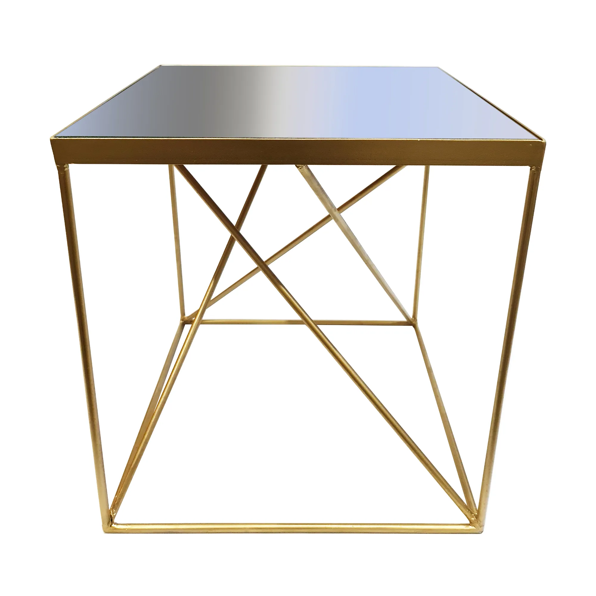 Square Gold Haus Side Table 40cm