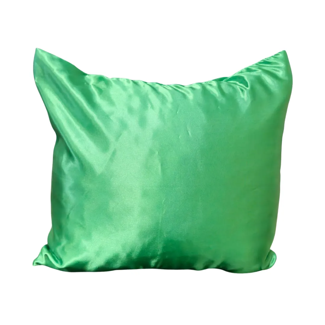 Green Satin Scatter Cushion 40cm x 40cm