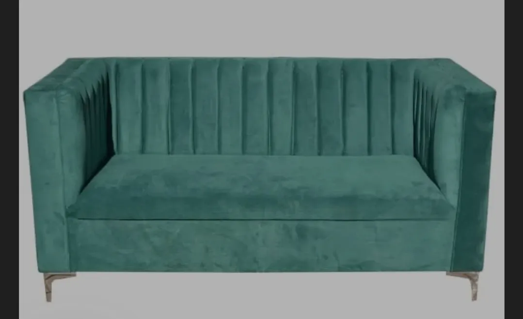 GREEN COUCH 2 SEATER