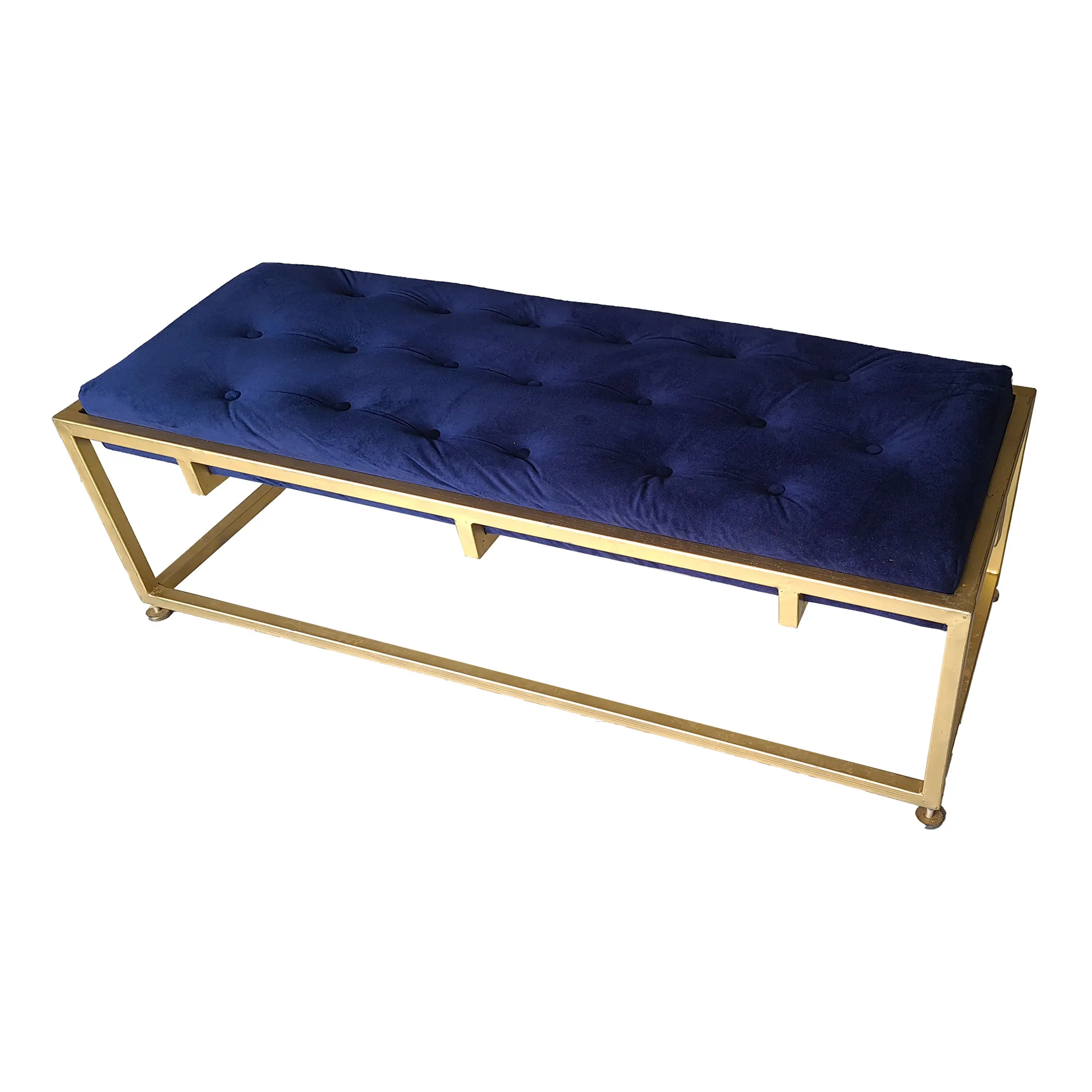 Navy Blue Rectangular Jessica Ottomans (2 Seater)