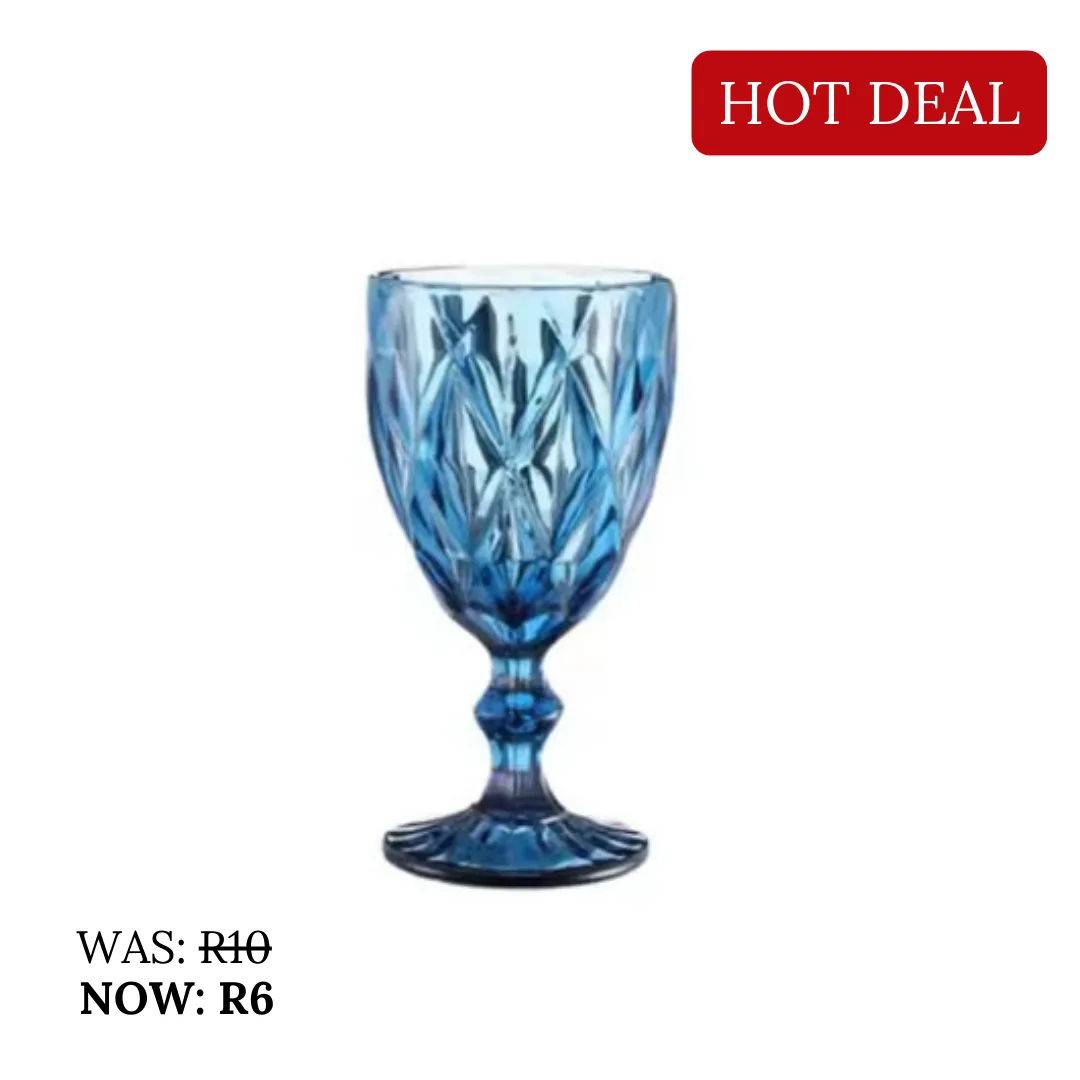 Blue Goblet wine glass