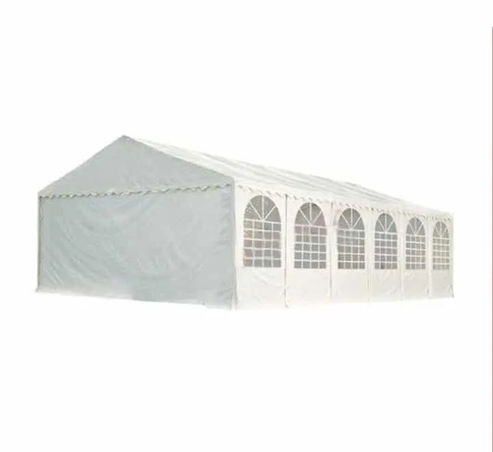 White PVC Frame Tent 6m x 12m WITH SIDES