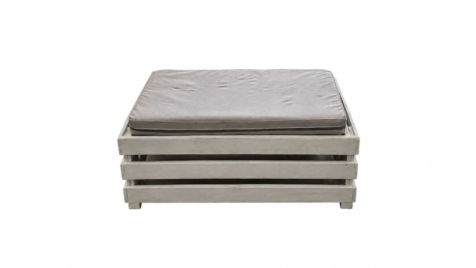 White pallet Rectangular ottoman 