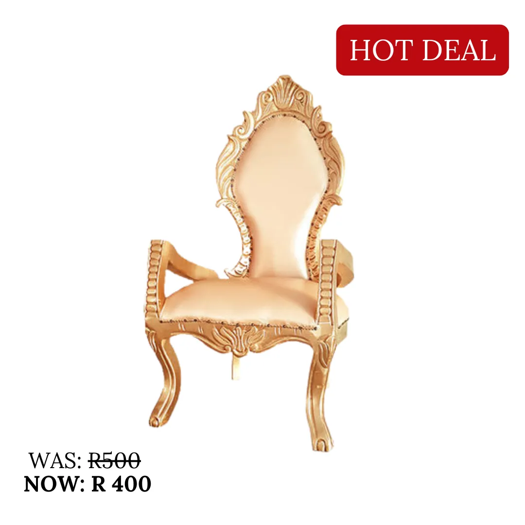 Gold Leaf Throne Chair
