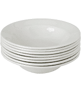 White Round Soup Bowl