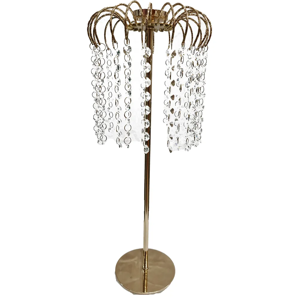 Gold Crystal Fountain Centerpiece 