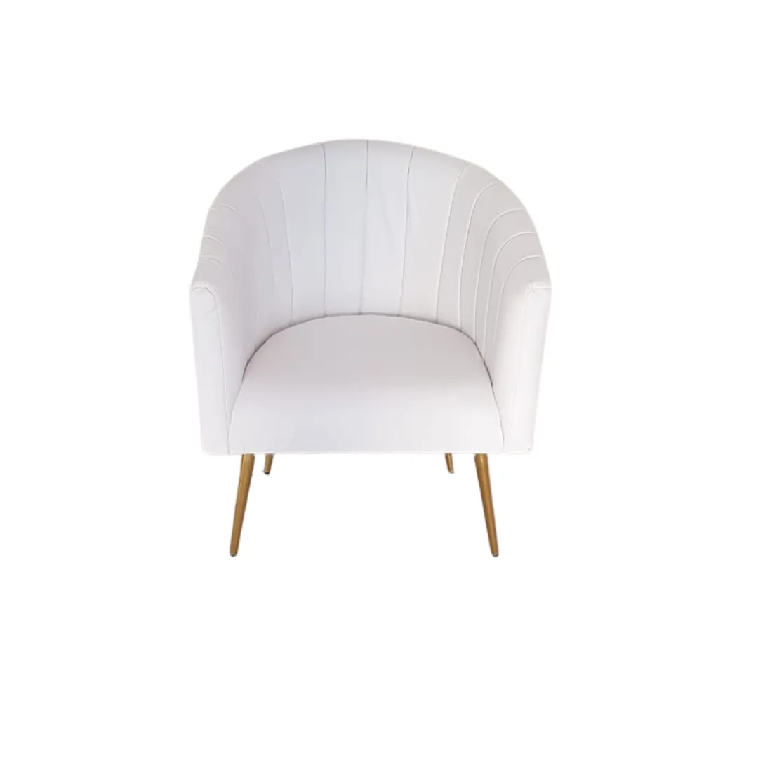 White Leather Tub chair