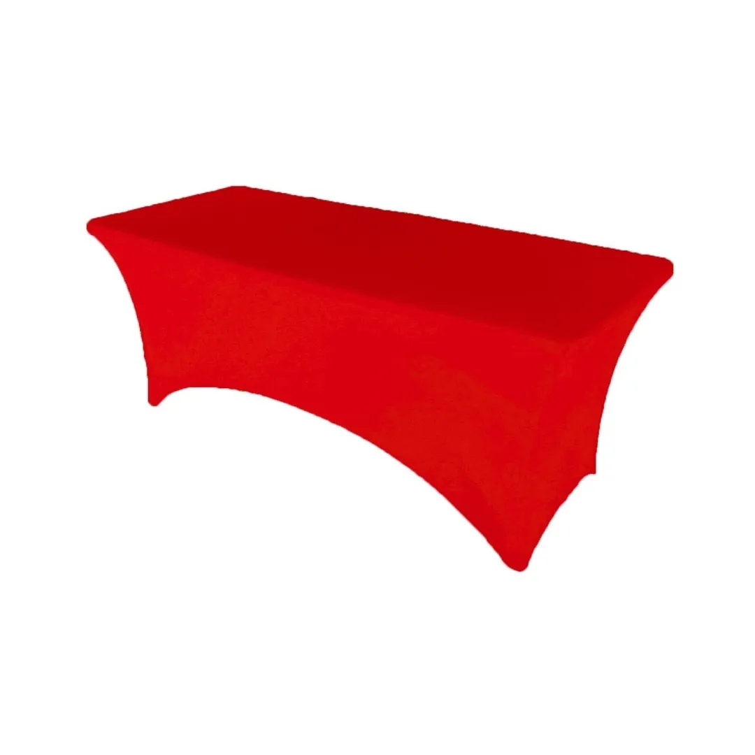 Red Stretch Rectangular table cloth