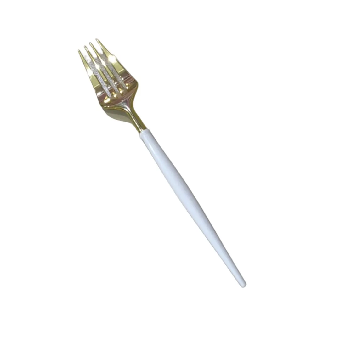 White & Gold Portugal Plastic Fork