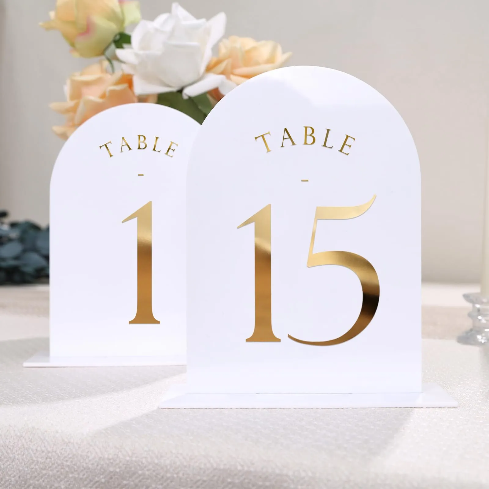 TABLE NUMBERS PERPEX