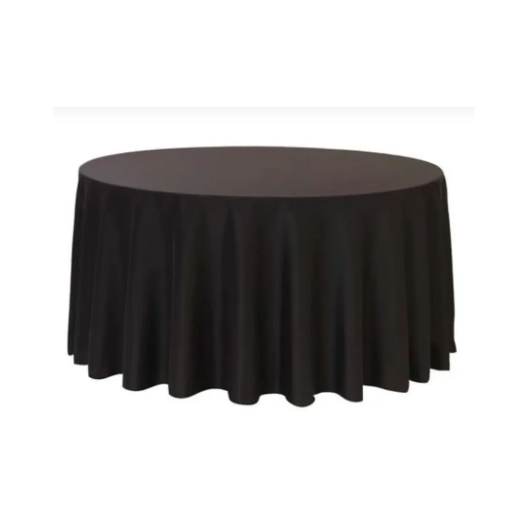 Minimatt Black  Round Table Cloth (Plain)