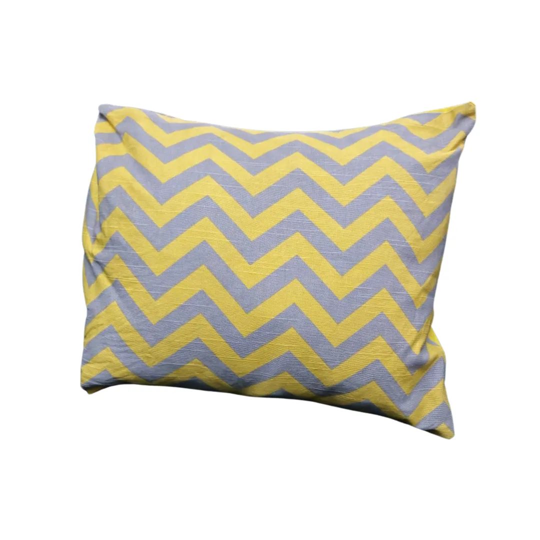 Yellow and grey Zig Zag Scatter Cushions 40cm x 40cm