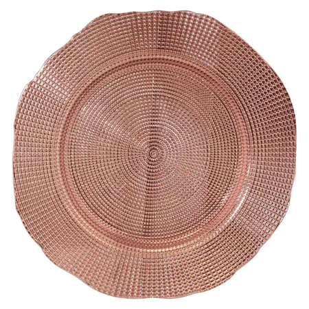 Rose Gold Hammered Underplates 