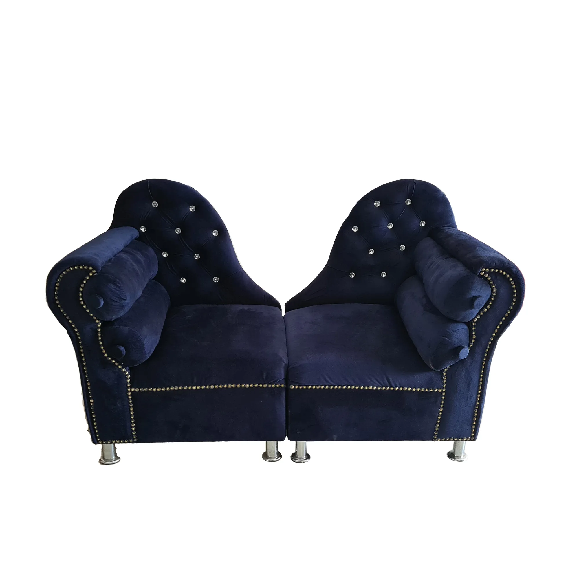Divided Chaise Sofa - Navy Blue