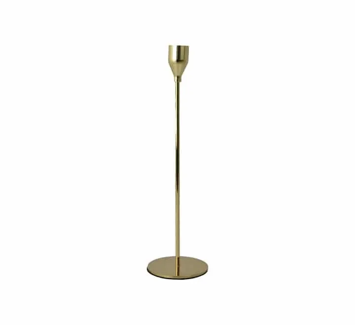 GOLD CANDLE STAND (L) 30CM