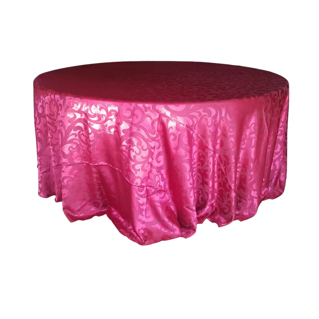 Round Wine Red Table Cloth