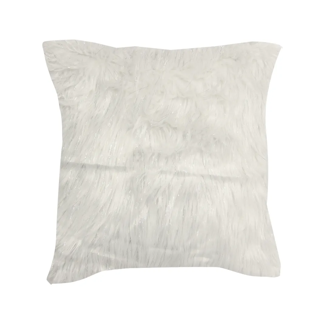 White Fur Scatter Cushion