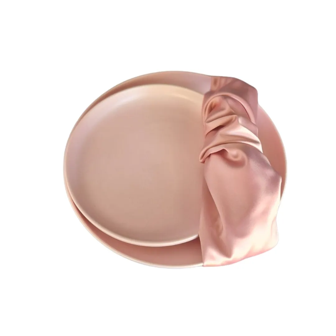 Original Pink High Rim Dinner Plates