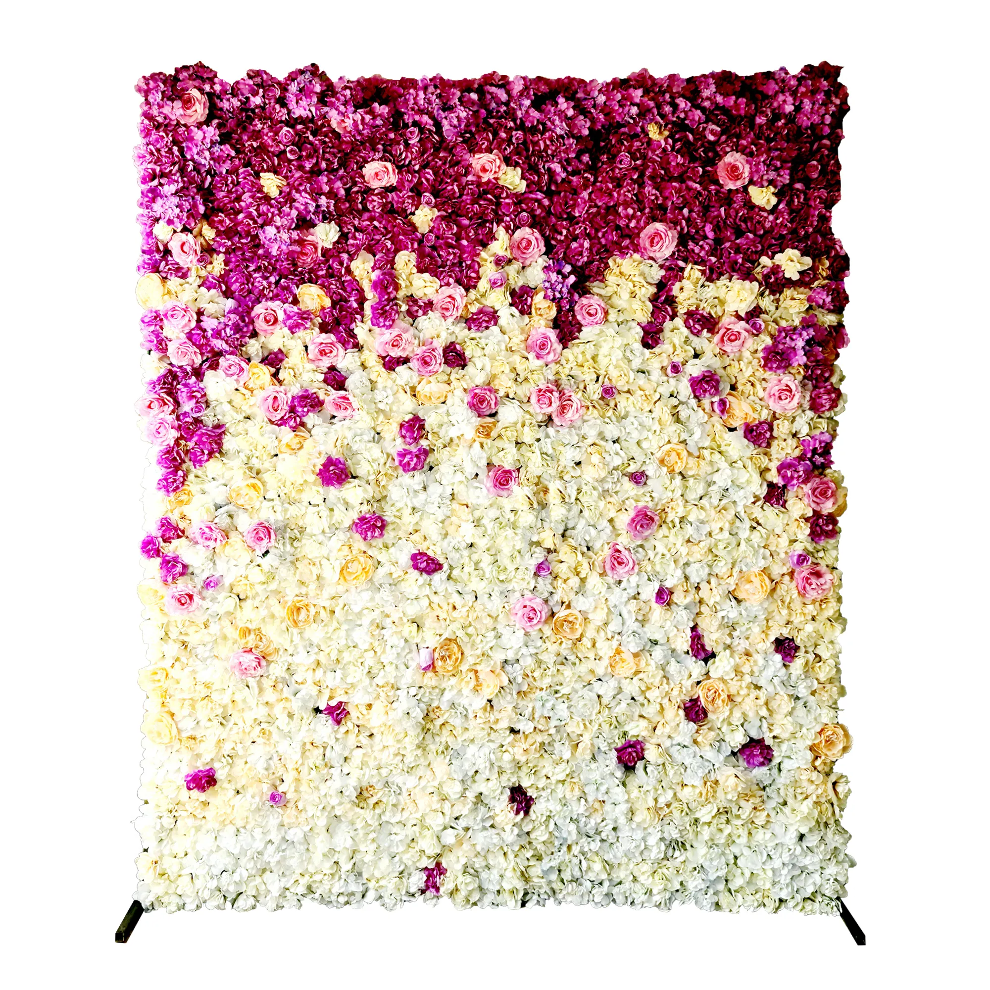 Purple Fade Flower Wall