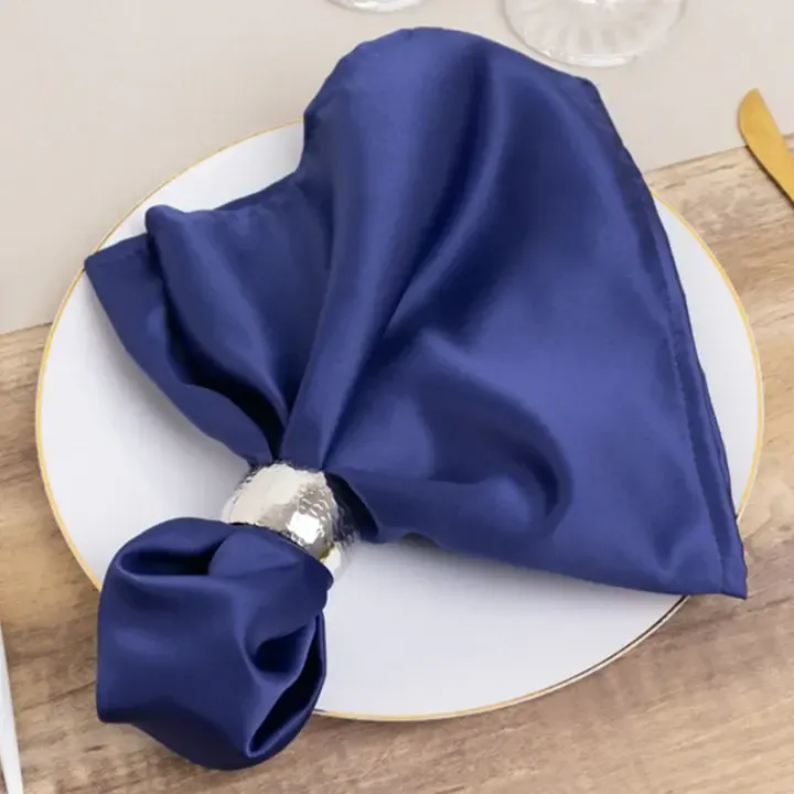SATIN NAVY BLUE NAPKIN 450X450