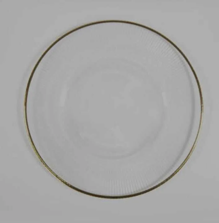 Gold rim Diva glass underplate