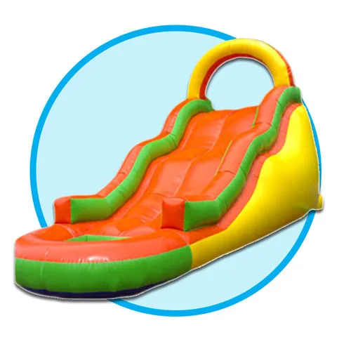 Wave Slide, 4m x 10m, slide and pond