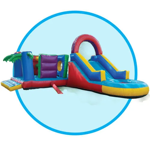 Adventure Island · 6m x 8m · Slide with Pond