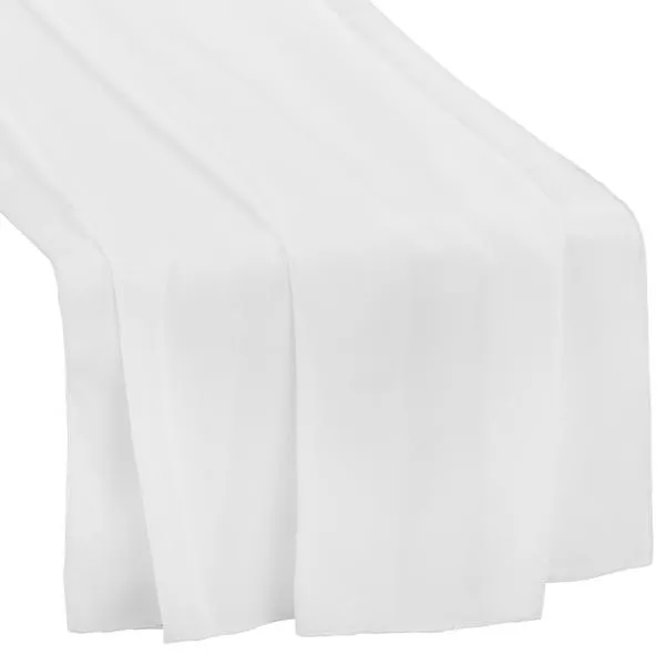 white chiffon runner