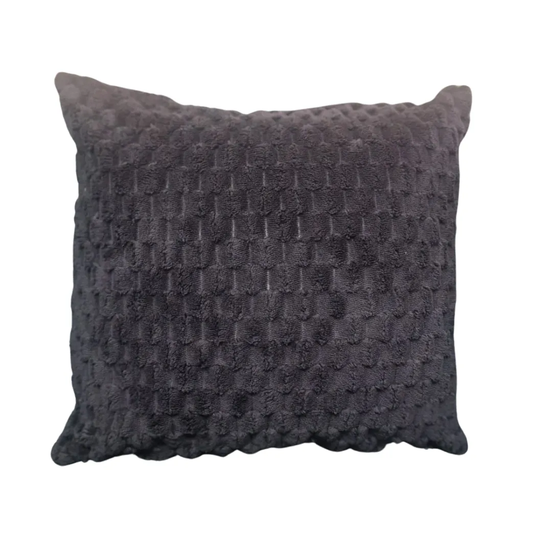Black Bobble Fur Scatter Cushion